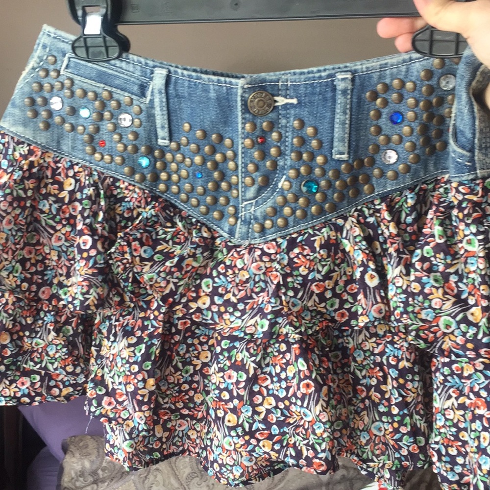 Vintage Express jean waist skirt